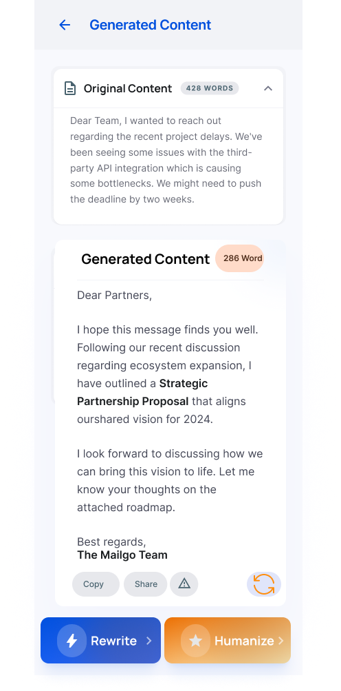 AI Generated Email Content